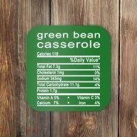 Green Bean Casserole Nutrition Facts Label Coaster thumb 0
