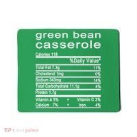 Green Bean Casserole Nutrition Facts Label Mousepad thumb 0