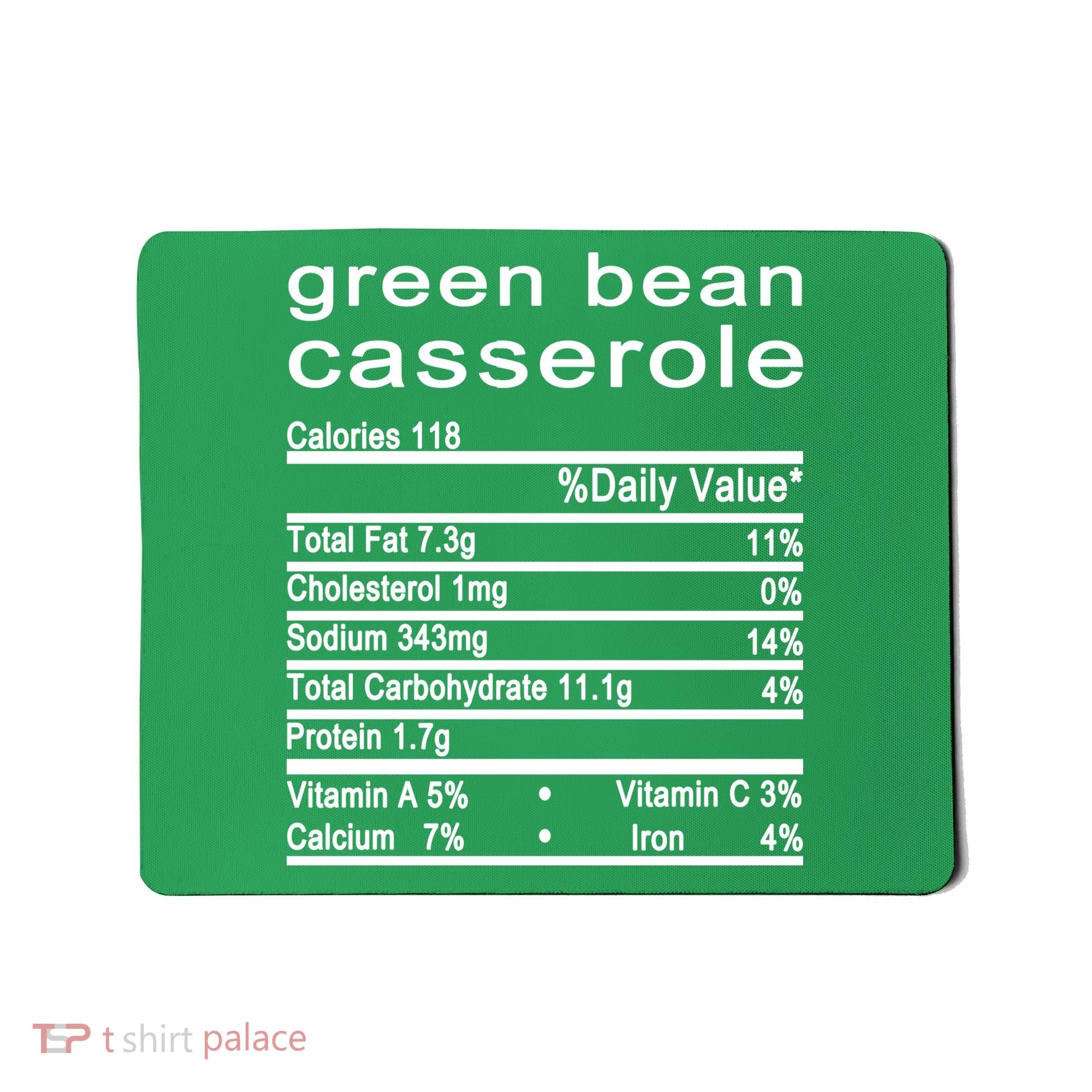 Green Bean Casserole Nutrition Facts Label Mousepad