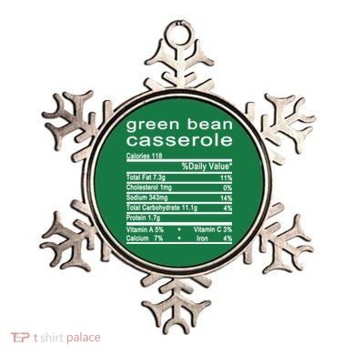Green Bean Casserole Nutrition Facts Label Ornament