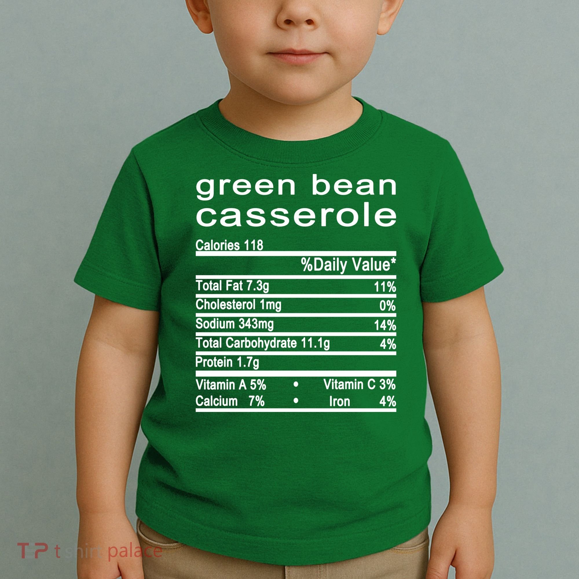 Green Bean Casserole Nutrition Facts Label Toddler T-Shirt