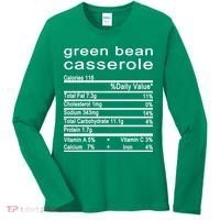 Green Bean Casserole Nutrition Facts Label Women's Long Sleeve Shirt thumb 0