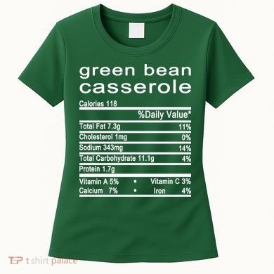 Green Bean Casserole Nutrition Facts Label Women's T-Shirt
