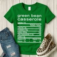 Green Bean Casserole Nutrition Facts Label Women's T-Shirt thumb 3