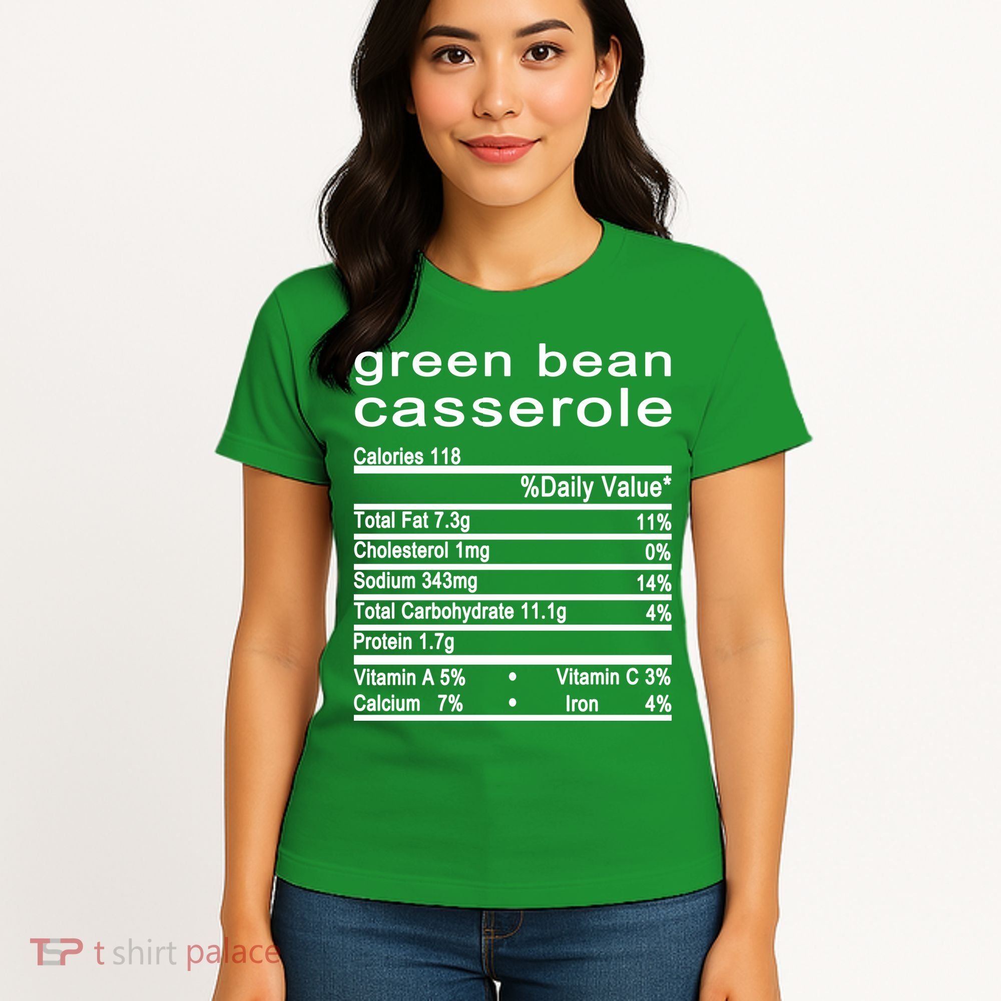 Green Bean Casserole Nutrition Facts Label Women's T-Shirt