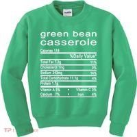 Green Bean Casserole Nutrition Facts Label Kids Sweatshirt thumb 0