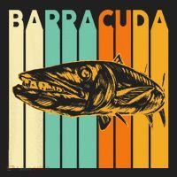 Great Barracuda Cuda Fishing Wildlife Saltwater Fish Art Women's Sweatshirt thumb 2