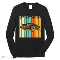 Great Barracuda Cuda Fishing Wildlife Saltwater Fish Art Long Sleeve Shirt thumb 0