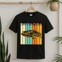 Great Barracuda Cuda Fishing Wildlife Saltwater Fish Art T-Shirt thumb 2