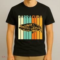 Great Barracuda Cuda Fishing Wildlife Saltwater Fish Art T-Shirt thumb 3
