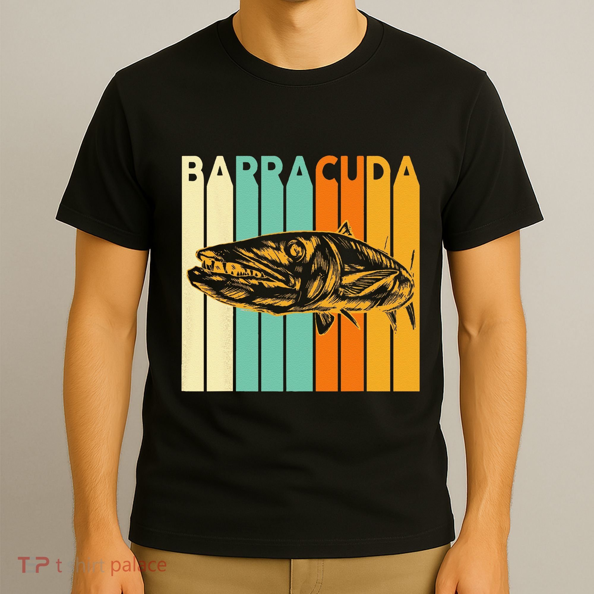 Great Barracuda Cuda Fishing Wildlife Saltwater Fish Art T-Shirt