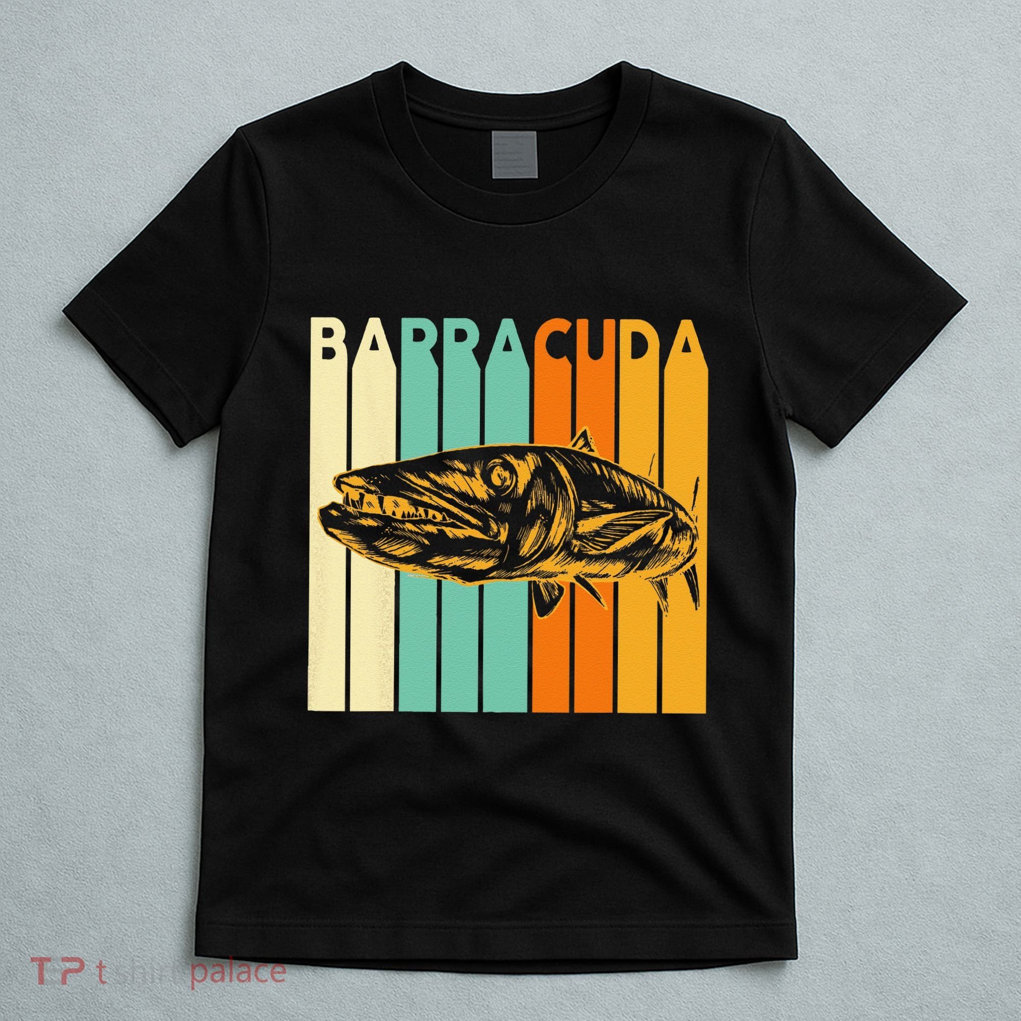 Great Barracuda Cuda Fishing Wildlife Saltwater Fish Art T-Shirt