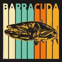 Great Barracuda Cuda Fishing Wildlife Saltwater Fish Art Polo thumb 3