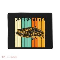 Great Barracuda Cuda Fishing Wildlife Saltwater Fish Art Mousepad thumb 0