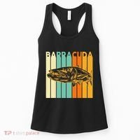Great Barracuda Cuda Fishing Wildlife Saltwater Fish Art Women's Tank Top thumb 0
