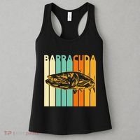 Great Barracuda Cuda Fishing Wildlife Saltwater Fish Art Women's Tank Top thumb 3