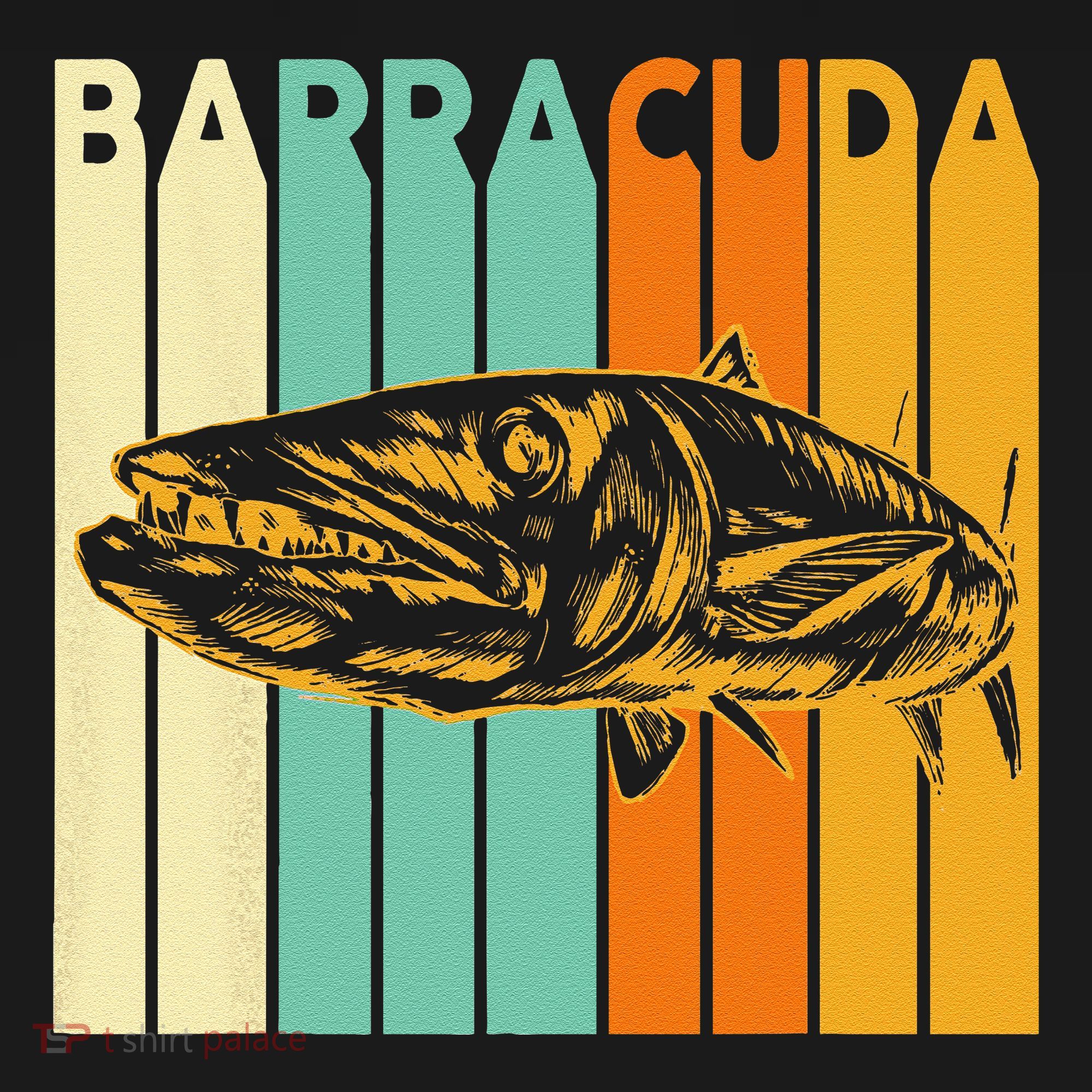 Great Barracuda Cuda Fishing Wildlife Saltwater Fish Art Women's Tank Top