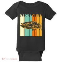 Great Barracuda Cuda Fishing Wildlife Saltwater Fish Art Baby Bodysuit thumb 0