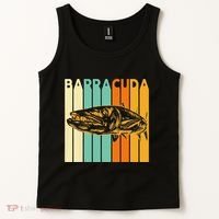 Great Barracuda Cuda Fishing Wildlife Saltwater Fish Art Tank Top thumb 2