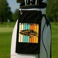Great Barracuda Cuda Fishing Wildlife Saltwater Fish Art Golf Towel thumb 2
