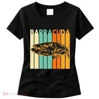 Great Barracuda Cuda Fishing Wildlife Saltwater Fish Art Women's T-Shirt thumb 0
