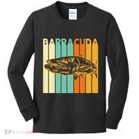 Great Barracuda Cuda Fishing Wildlife Saltwater Fish Art Kids Long Sleeve Shirt thumb 0