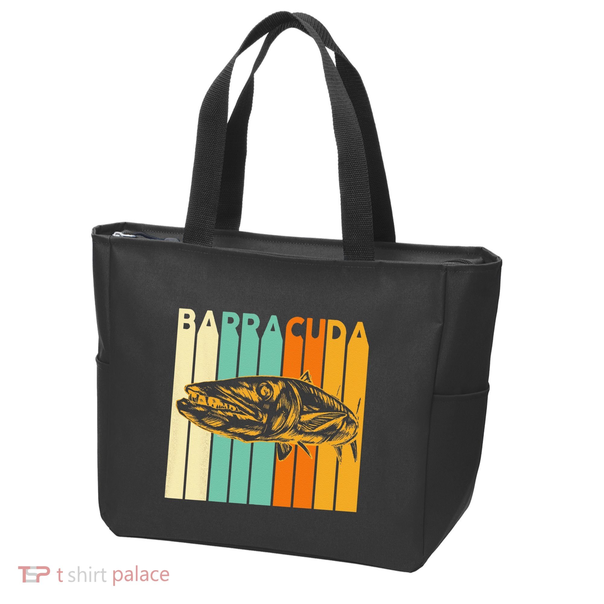 Great Barracuda Cuda Fishing Wildlife Saltwater Fish Art Tote Bag