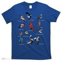 Garden Birds Cardinal Blue Jay Hummingbird Robin Wren Finch T-Shirt thumb 0