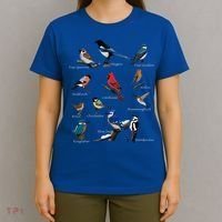 Garden Birds Cardinal Blue Jay Hummingbird Robin Wren Finch T-Shirt thumb 4