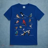 Garden Birds Cardinal Blue Jay Hummingbird Robin Wren Finch T-Shirt thumb 5
