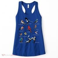 Garden Birds Cardinal Blue Jay Hummingbird Robin Wren Finch Women's Tank Top thumb 0
