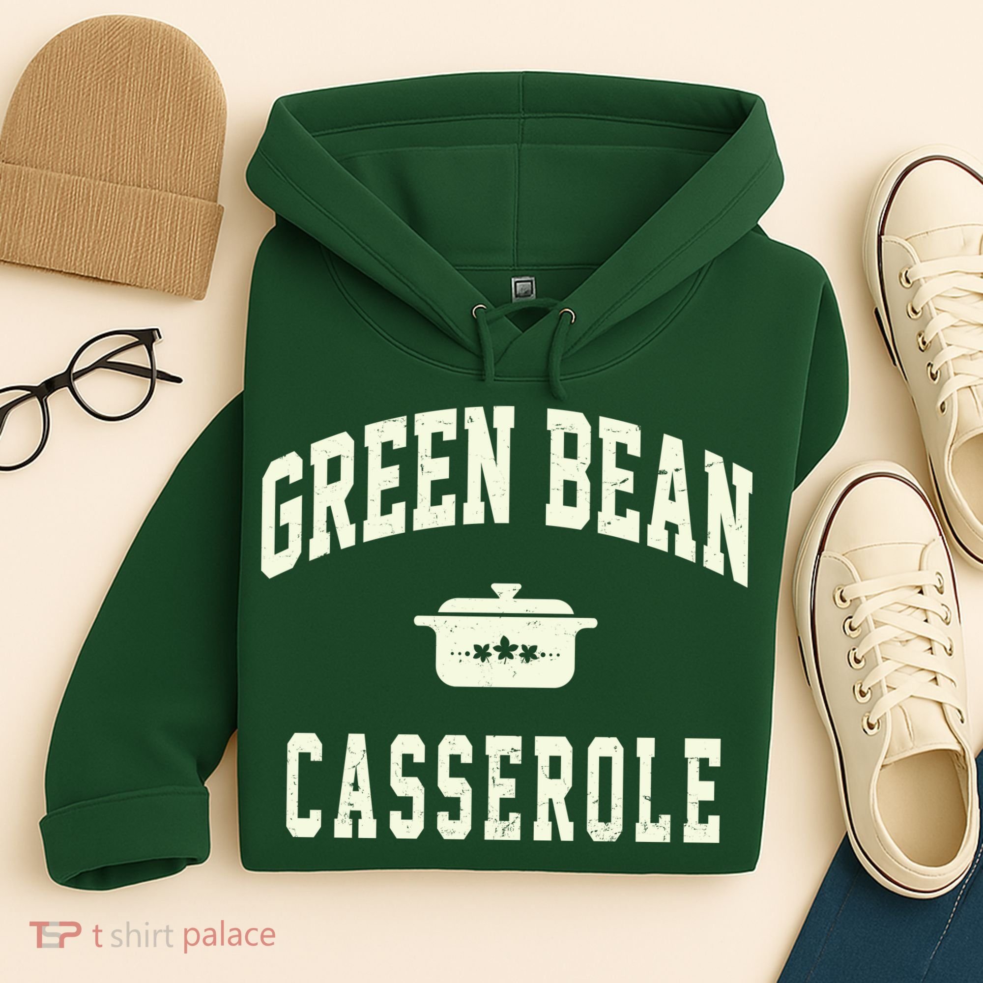 Green Bean Casserole Thanksgiving Cooking Funny Hoodie