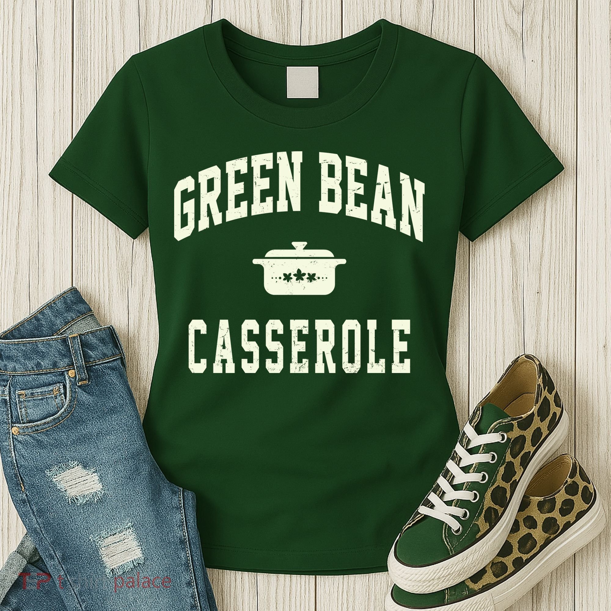 Green Bean Casserole Thanksgiving Cooking Funny Women's T-Shirt