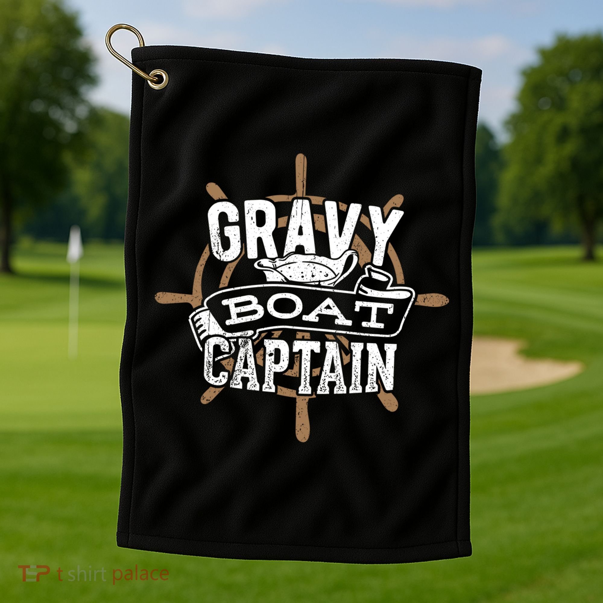 Gravy Boat Captain Great Gift Matelot Funny Gift Golf Towel