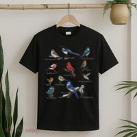 Garden Birds Cardinal Blue Jay Hummingbird Robin Wren Finch T-Shirt thumb 2