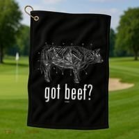 Got Beef Cuts Of Beef Funny Meat Eaters Golf Towel thumb 1