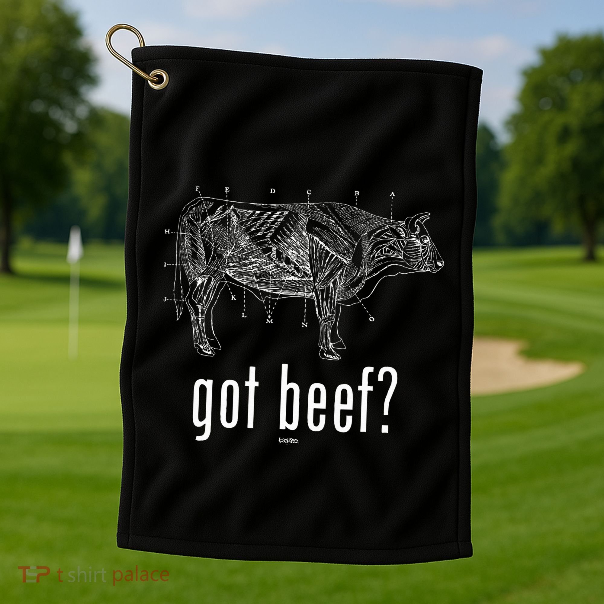 Got Beef Cuts Of Beef Funny Meat Eaters Golf Towel