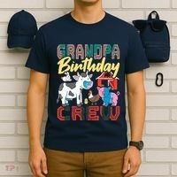 Grandpa Birthday Crew Farm Animals Birthday Party Supplies T-Shirt thumb 6