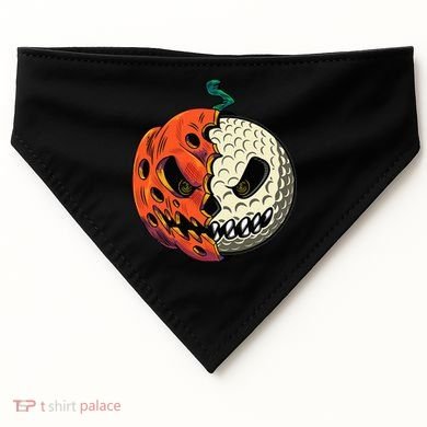 Golf Ball Costume Pumpkin Skull Halloween Golf Player USA-Made Doggie Bandana