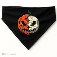 Golf Ball Costume Pumpkin Skull Halloween Golf Player USA-Made Doggie Bandana thumb 0