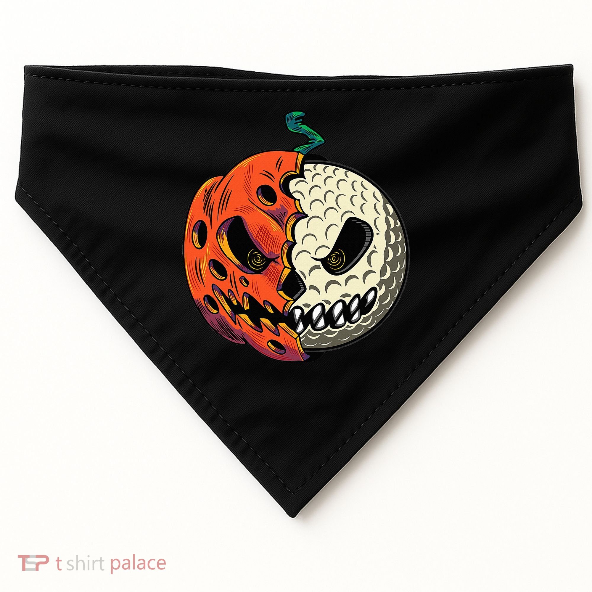 Golf Ball Costume Pumpkin Skull Halloween Golf Player USA-Made Doggie Bandana
