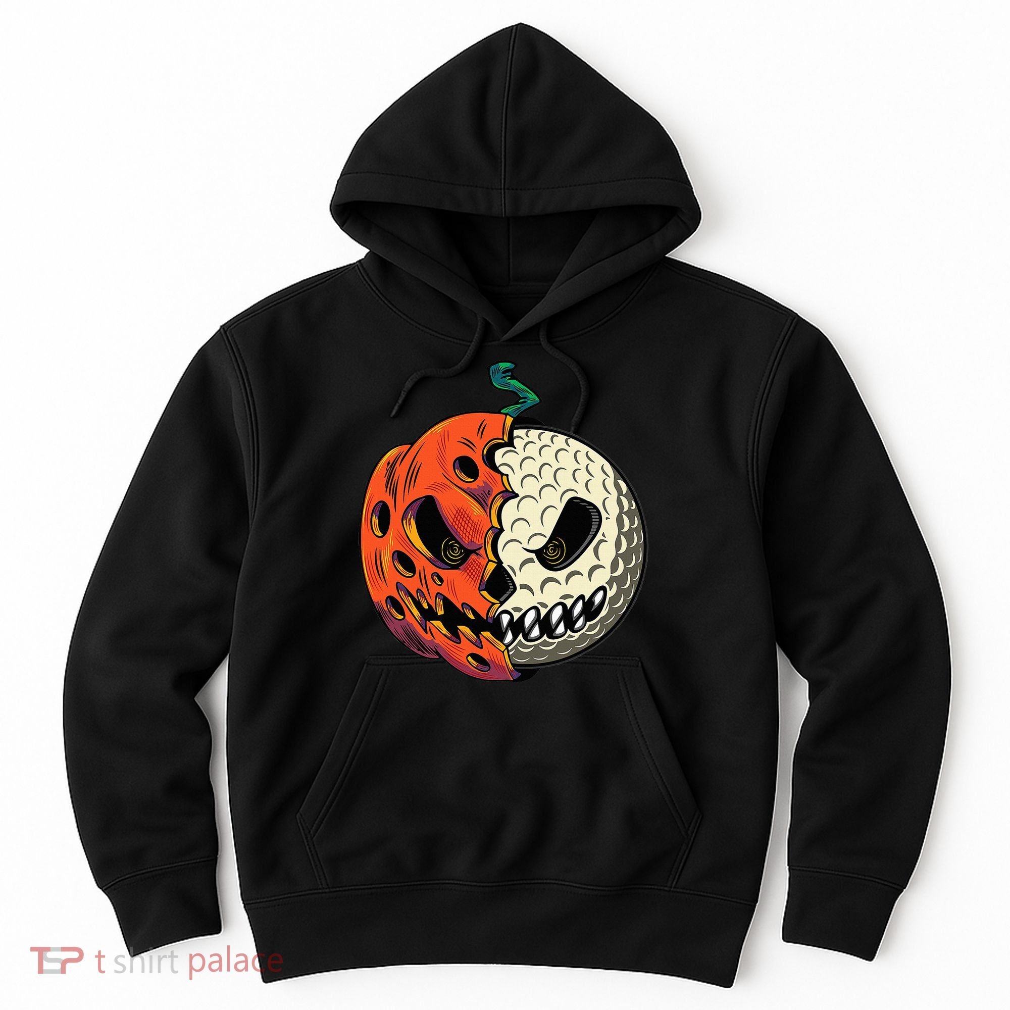 Golf Ball Costume Pumpkin Skull Halloween Golf Player Hoodie