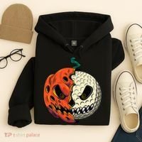 Golf Ball Costume Pumpkin Skull Halloween Golf Player Hoodie thumb 4