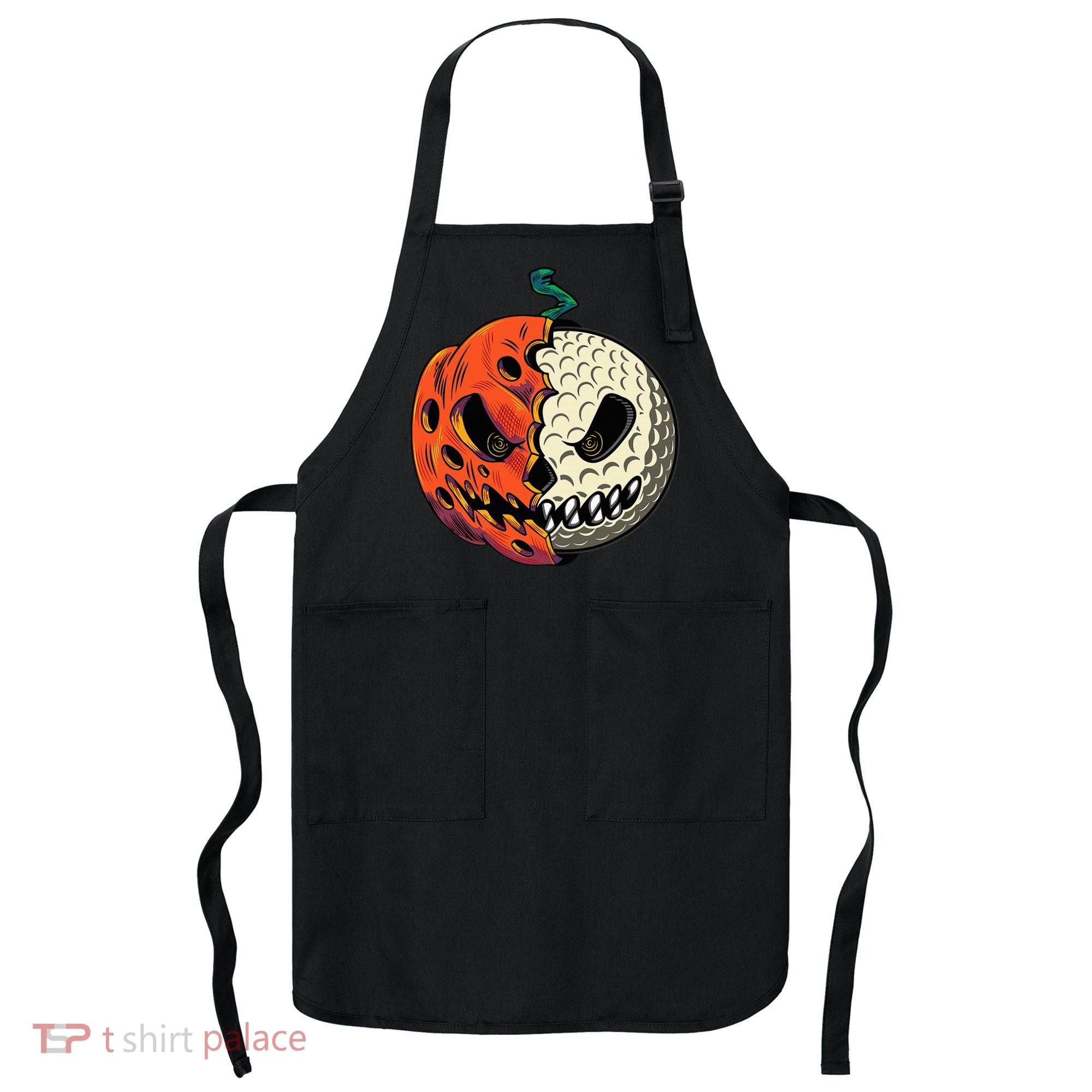 Golf Ball Costume Pumpkin Skull Halloween Golf Player Apron