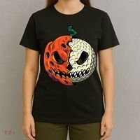 Golf Ball Costume Pumpkin Skull Halloween Golf Player T-Shirt thumb 4