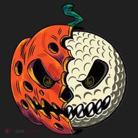 Golf Ball Costume Pumpkin Skull Halloween Golf Player Beanie thumb 2