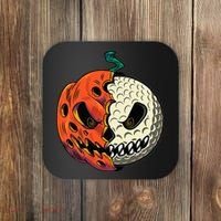 Golf Ball Costume Pumpkin Skull Halloween Golf Player Coaster thumb 0