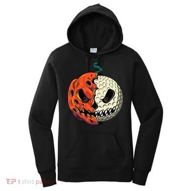 Golf Ball Costume Pumpkin Skull Halloween Golf Player Women's Hoodie
