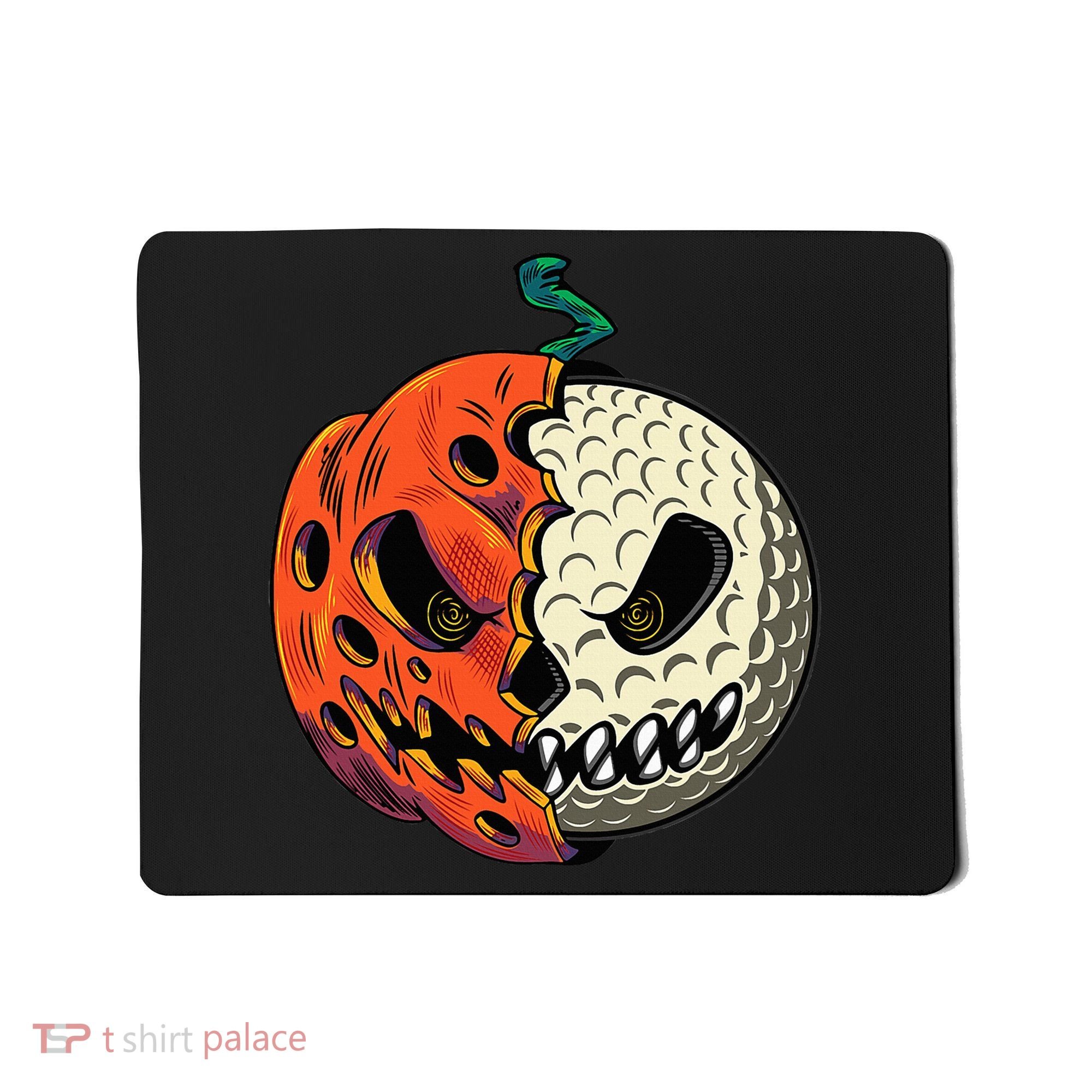 Golf Ball Costume Pumpkin Skull Halloween Golf Player Mousepad