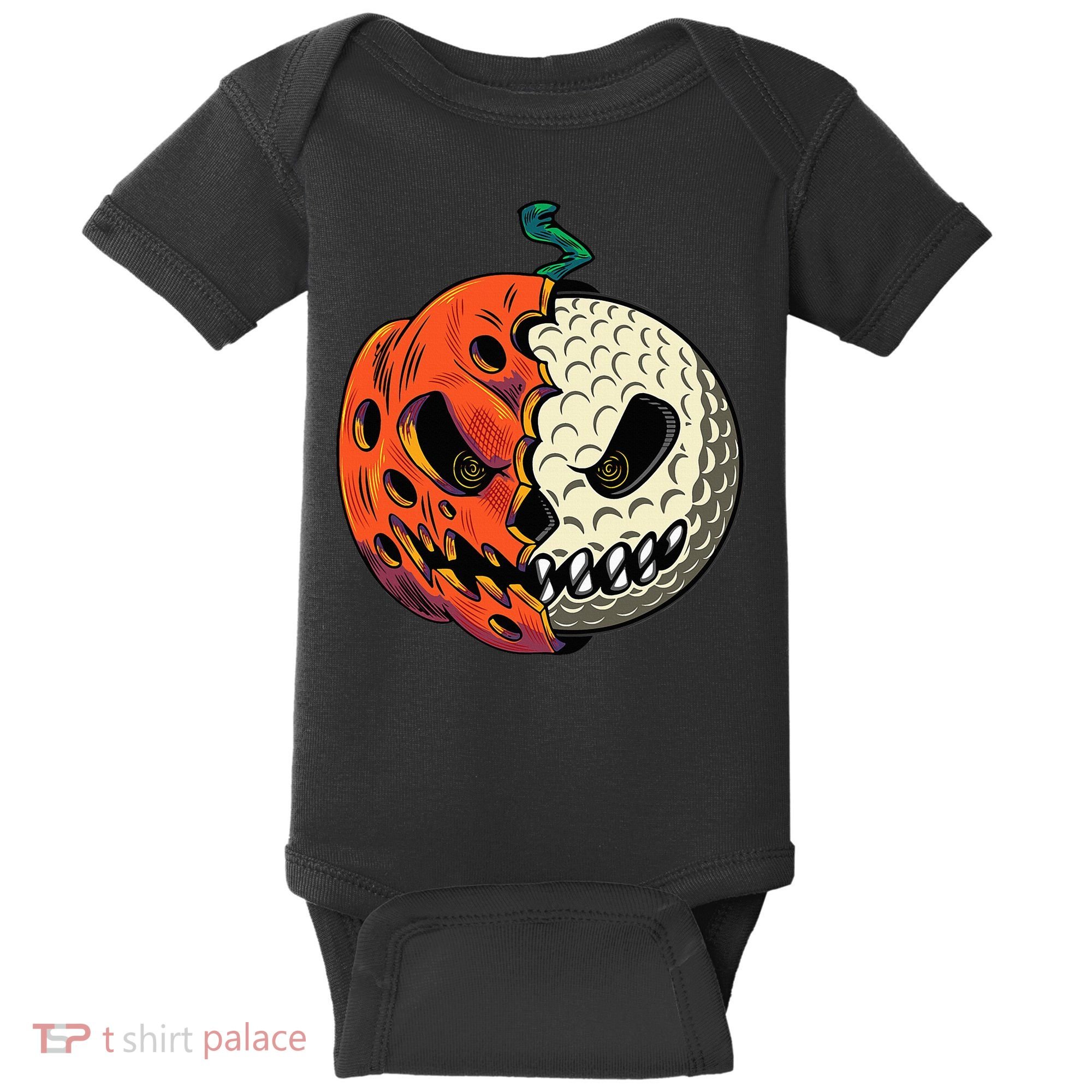 Golf Ball Costume Pumpkin Skull Halloween Golf Player Baby Bodysuit
